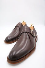 Lade das Bild in den Galerie-Viewer, Business Schuhe mit Schnalle komplett aus Leder in Braun Elegant

