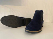 Lade das Bild in den Galerie-Viewer, Damen Wild Leder Chalsea Boots Stiefel Stiefeletten in Blau Größe 37
