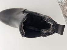 Lade das Bild in den Galerie-Viewer, Damen Leder Chalsea Boots Gefüttert Stiefel Stiefeletten in Schwarz Größe 36-42
